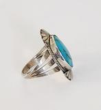 Zonder minimumprijs - Ring Zilver Turquoise, Nieuw