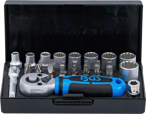 BGS 1/4 Dopsleutelset 6,3 mm  28-delig, Doe-het-zelf en Bouw, Gereedschap | Handgereedschap, Nieuw, Ophalen of Verzenden