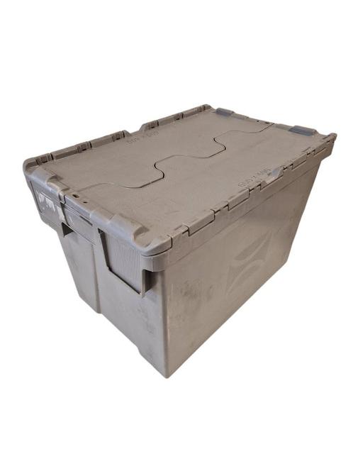 Distributiebak 600x400x400 mm nestbaar grijs gebruikt, Doe-het-zelf en Bouw, Kratten en Dozen, Ophalen of Verzenden