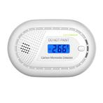 Koolmonoxide melder gas alarm co co2 detector meter accu WIT, Doe-het-zelf en Bouw, Verzenden, Nieuw