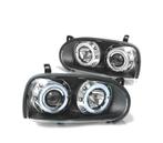 PHARES POUR VOLKSWAGEN VW GOLF 3 91-97 ANGEL EYES NOIR, Auto-onderdelen, Verzenden, Nieuw