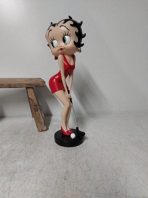 Statue, Betty Boop plays golf - 35 cm - polyresine, Antiek en Kunst, Kunst | Designobjecten
