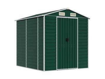 Veiling - VidaXL metalen tuinschuur groen 215x191x198cm beschikbaar voor biedingen