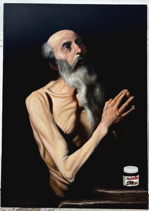 Antonio Sciacca (1957) - San Onofrio Goloso Metropolista, Antiquités & Art, Art | Peinture | Classique