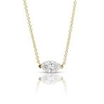 Ketting met hanger - 18 karaat Geel goud -  0.70ct. tw.