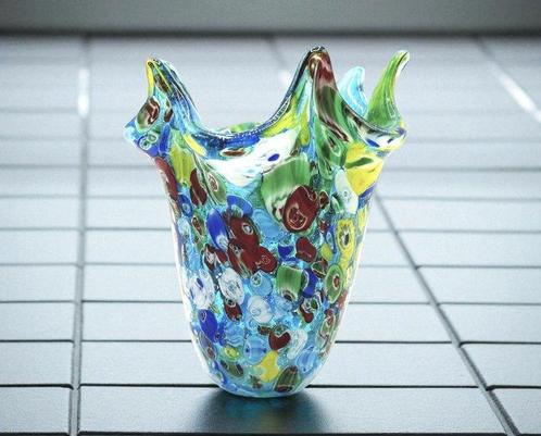 Murano - Vase - Fazzoletto - Verre - Multicolore, Antiek en Kunst, Antiek | Glaswerk en Kristal