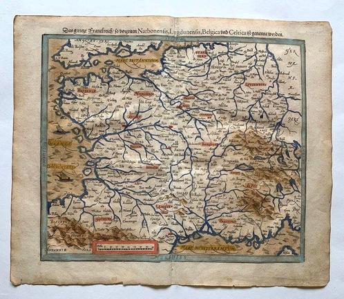 Frankrijk - Frankrijk; Sebastian Münster - Sebastian Munster, Boeken, Atlassen en Landkaarten