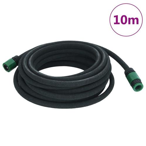 vidaXL Druppelslang 0,6 10 m rubber zwart, Tuin en Terras, Tuinslangen, Nieuw, Verzenden
