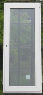 pvc terrasraam , raam 93 x 225 wit /zwart  3dubbel glas, Doe-het-zelf en Bouw, 75 tot 150 cm, Kunststof, Deurkozijn, Nieuw