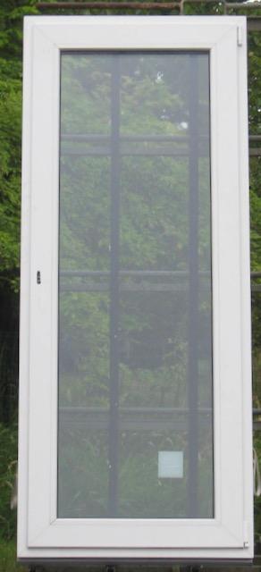 pvc terrasraam , raam 93 x 225 wit /zwart  3dubbel glas, Doe-het-zelf en Bouw, Raamkozijnen en Schuifdeuren, Inclusief glas, Nieuw