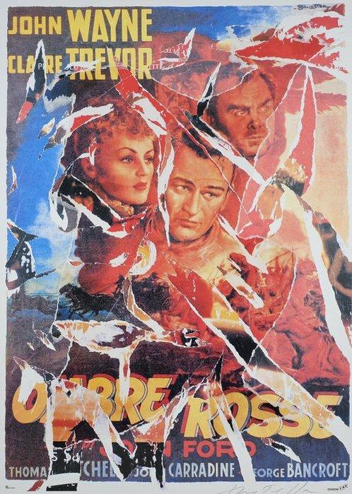 Mimmo Rotella (1918-2006) - Ombre Rosse, Antiek en Kunst, Antiek | Overige Antiek
