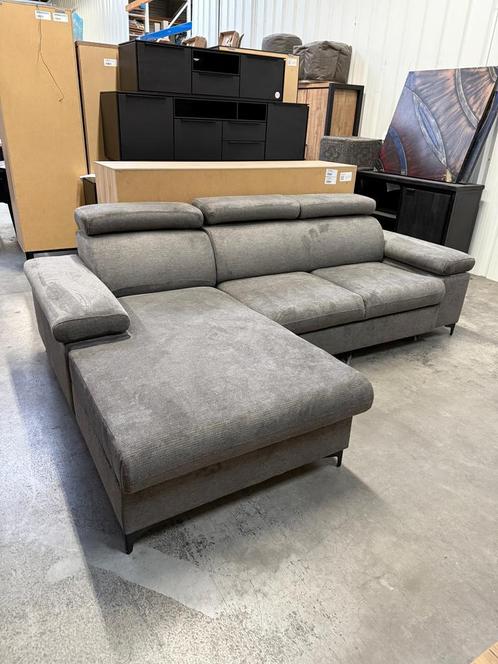 Macon slaapbank / zetelbed antraciet (nieuw, outlet), Huis en Inrichting, Zetels | Zetels, Nieuw, Stof