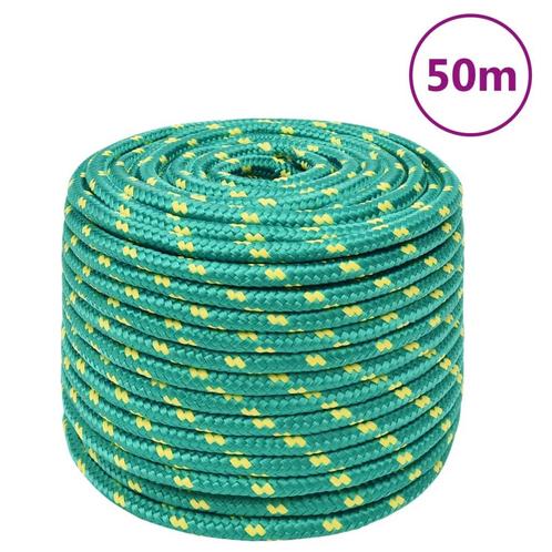 vidaXL Boottouw 12 mm 50 m polypropyleen groen, Doe-het-zelf en Bouw, IJzerwaren en Bevestigingsmiddelen, Nieuw, Verzenden