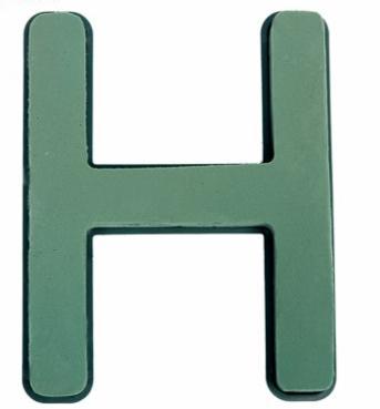 Letter h van steekschuim met bodem premier, passen niet op, Huis en Inrichting, Woonaccessoires | Kunstplanten en Kunstbloemen