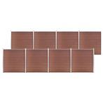 vidaXL Schutting 1391x186 cm HKC bruin, Tuin en Terras, Verzenden, Nieuw