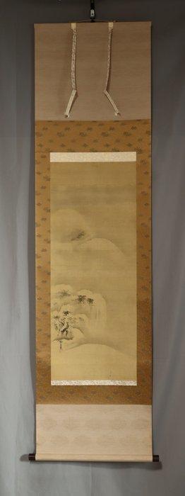 Snowy landscape - With signature Baiun hitsu  - Kano, Antiek en Kunst, Antiek | Overige Antiek