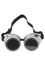 Goggles Steampunk Bril Zilver Chroom Montuur Zonnebril Glaze, Nieuw, Ophalen of Verzenden