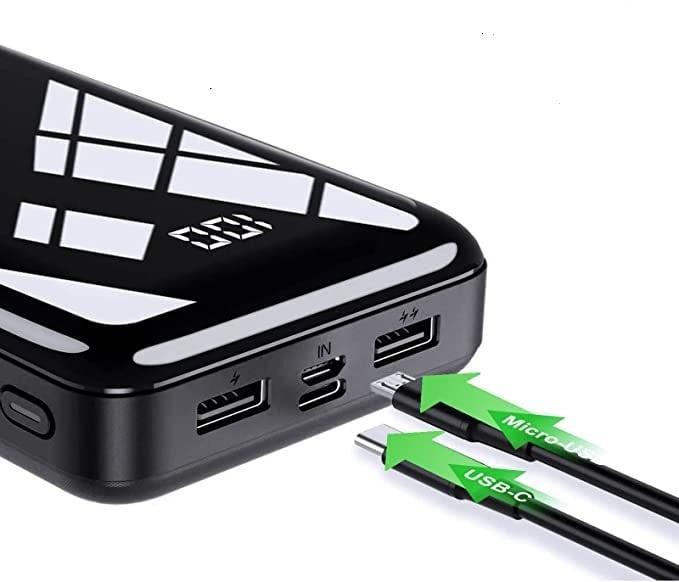 Powerbank 30.000 mAh snellader oplader micro USB C +  USB A, Telecommunicatie, Mobiele telefoons | Batterijen en Accu's, Nieuw