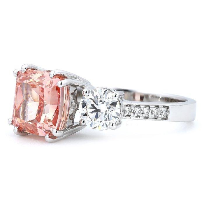 Anneau de mariage - 14 carats Or blanc - 4.40ct. tw. Rose, Bijoux, Sacs & Beauté, Bijoux anciens