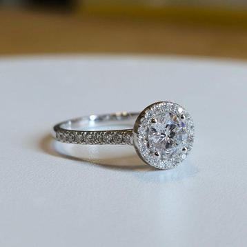 Bague de fiançailles - 14 carats Or blanc - 0.93ct. tw.