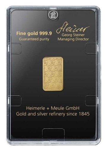 5 grammes - Or .999 - Heimerle + Meule - Scellé