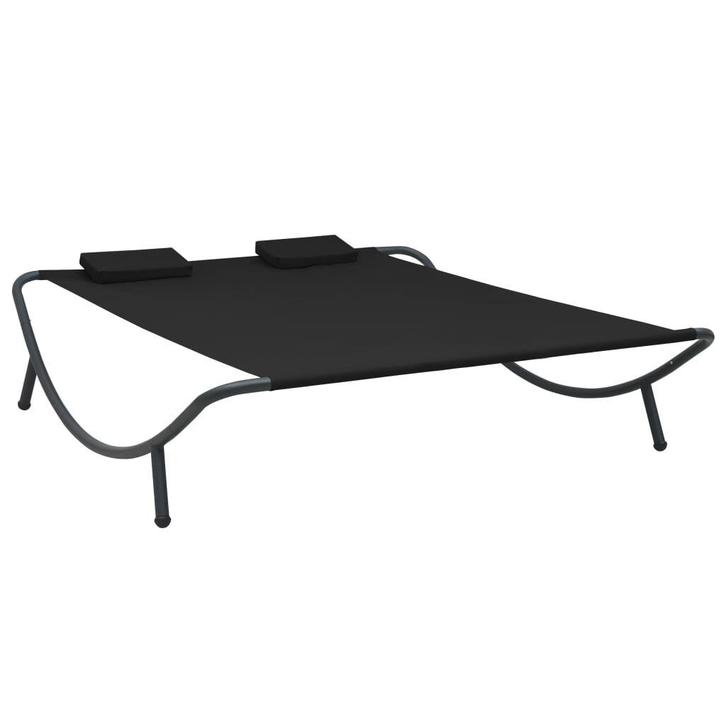 Luxe Loungebed Zwart | Retour Deal | 46% Korting Direct!, Tuin en Terras, Tuinsets en Loungesets, Nieuw, Overige materialen, Loungeset