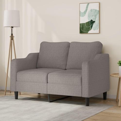 vidaXL Tweezitsbank 140 cm stof taupe, Huis en Inrichting, Zetels | Zetels, Nieuw, Verzenden