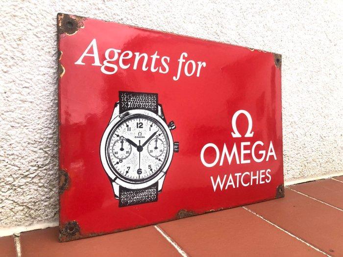 OMEGA RCAF Watches Agent Shop Service - Reclamebord -, Antiek en Kunst, Antiek | Wandborden en Tegels