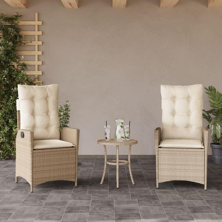 2x Tuinstoel met kussens | OP = OP | Stevig & Verstelbaar, Tuin en Terras, Tuinstoelen, Verstelbaar, Zo goed als nieuw, Kunststof