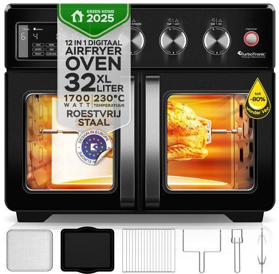 2dekans | TurboTronic AFD32 Airfryer XXL en Oven – 12, Huis en Inrichting, Keuken | Keukenbenodigdheden, Ophalen of Verzenden