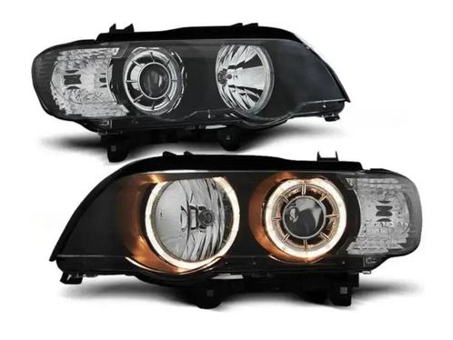 Angel Eyes koplampen Black geschikt voor BMW X5 E53, Auto-onderdelen, Verlichting, Nieuw, BMW, Verzenden