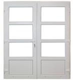 PVC Dubbele deur 3/4 glas Basic Plus b150xh204 cm wit, Doe-het-zelf en Bouw, Nieuw, Glas, Ophalen of Verzenden, 120 cm of meer