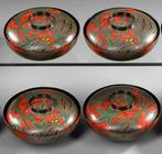 Set van 10 dekschalen (, futamono) - Gelakt hout - Japan -