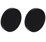 Intersteel 2 afdekplaatjes ø55x8mm aluminium zwart, Nieuw