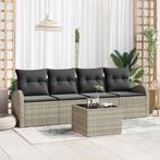 vidaXL Tuinbank Set 5 pcs Lichtgrijs en Donkergrijs 55 x 55, Tuin en Terras, Verzenden, Nieuw