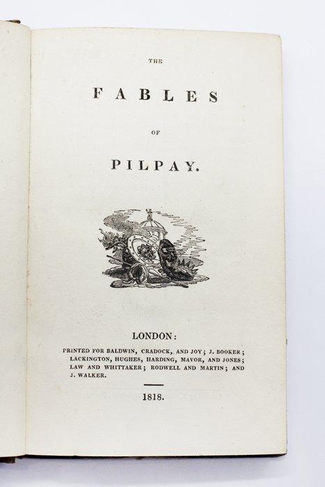 Kashifi - Fables of Pilpay - 1818, Antiek en Kunst, Antiek | Boeken en Manuscripten