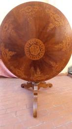 Hangoortafel - Hout, Walnoot - Ingelegde tafel met, Antiek en Kunst