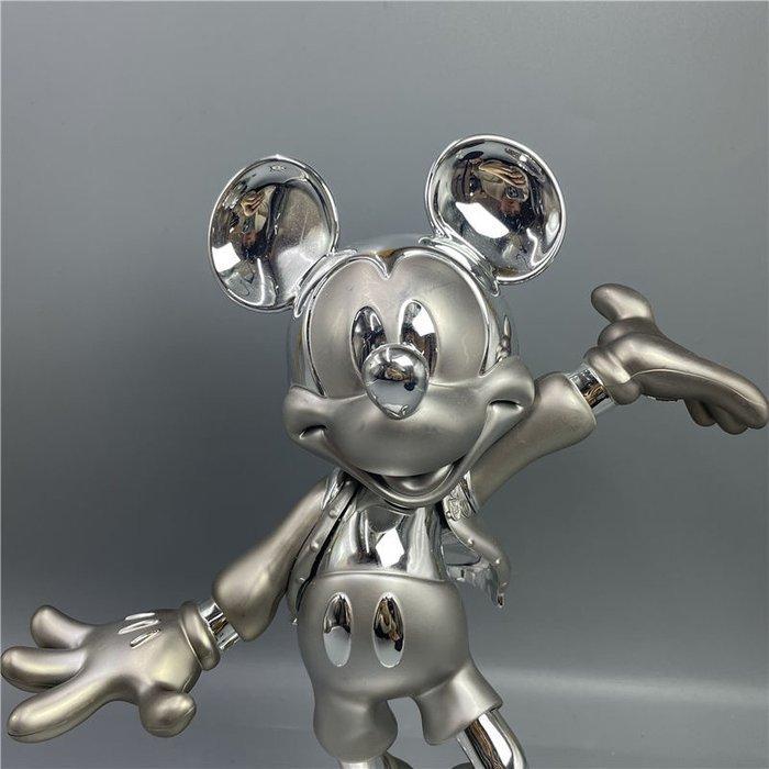 Disney - Beeld, Electroplating Mickey - 27 cm - Hars, Verzamelen, Disney