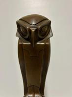 Beeldje - Art Deco uil van brons naar Johan Coenrad op een