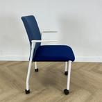 Forma 5 verrijdbare design stoel, blauw- wit