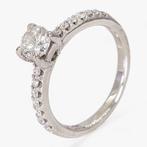 Ring Witgoud, 0,80 ct diamanten - 0,55 ct centrale diamant -, Handtassen en Accessoires