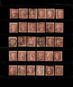 Grande Bretagne 1854/1857 - Collection de 30 timbres de 1d,, Timbres & Monnaies, Timbres | Europe | Royaume-Uni