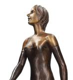 sculptuur, Model op kruk - 50 cm - Brons, Marmer