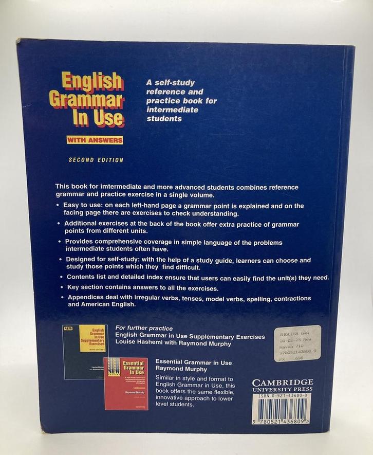 English Grammar in Use with Answers 9780521436809, Boeken, Taal | Engels, Gelezen, Verzenden