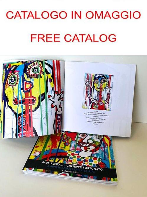 Paul Kostabi (1962) Giuseppe Fortunato (1956) - KF0725, Antiek en Kunst, Kunst | Designobjecten