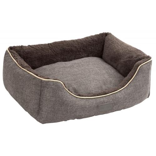 Knuffelbed samuel, zilver-donkerbruin, 50x40x15cm - kerbl, Dieren en Toebehoren, Honden-accessoires, Nieuw