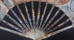 Handwaaier - vouwwaaier - Been, , papier, goud, zilver -