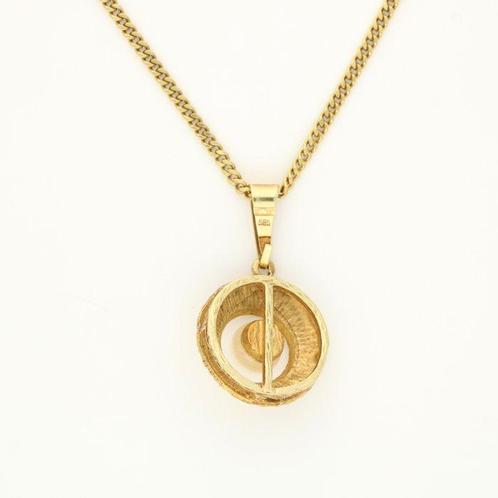 Collier avec pendentif - 14 carats Or jaune - Perle, Handtassen en Accessoires, Antieke sieraden