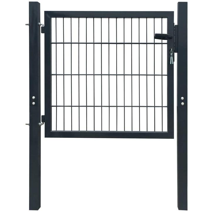 vidaXL Poort dubbelstaafmat (enkel) 106x130 cm, Tuin en Terras, Tuinpoorten, Nieuw, Verzenden