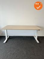 Vehyl zit-sta - Refurbished - 160x80 - wit onderstel - eiken, Werkplek, Ophalen of Verzenden, Gebruikt, Bureau